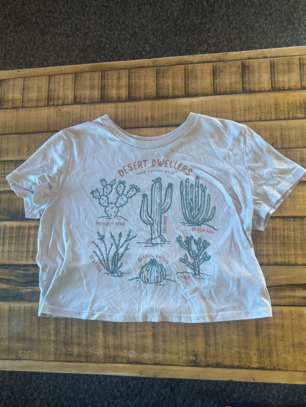 Keep Nature Wild Desert Dwellers Cactus Crop Top